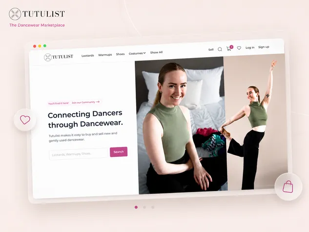 Tutulist homepage with hero messaging and search