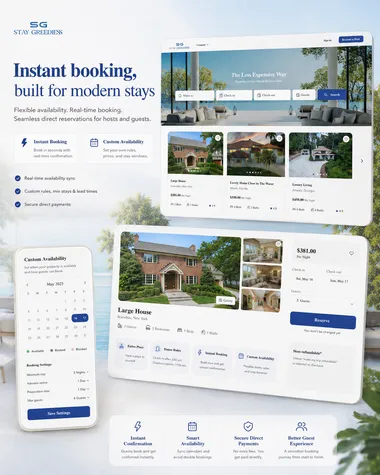 Stay Greedless instant booking vacation rental flow