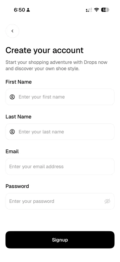 Mobile marketplace notifications screen