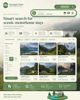 You and a View smart search interface for motorhome pitches